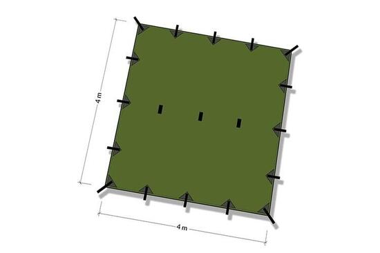 DD Hammocks Tarp/ Abdeckplane 4x4 - Waldgrün