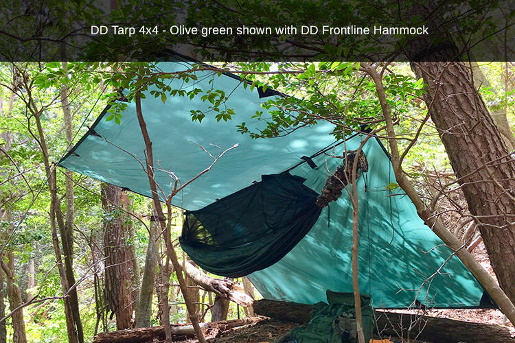DD Hammocks Tarp 4x4 - Vert forêt 2/6