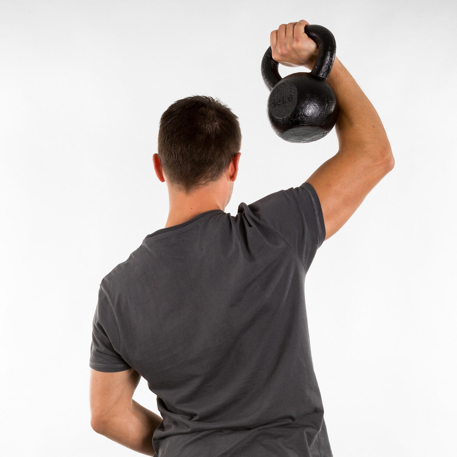 Kettlebell 8 kg Gewichtheben Unisex Schwarz 2/6