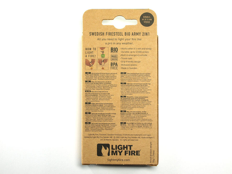 Krzesiwo szwedzkie Light My Fire BioArmy rustyorange