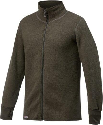 Woolpower Giacca Merino Mid Layer con zip integrale 600 - Verde pino |  Woolpower