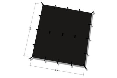 Dd hammocks tarp 3x3 - jet black