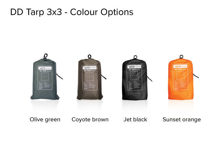 DD Hammocks Tarp 3x3 - Sunset Orange 3/6