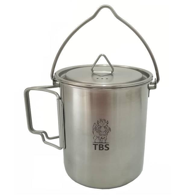 TBS Outdoor 750ml RVS Billycan / Beker met Hengsel