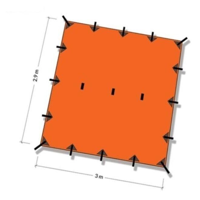 DD HAMMOCKS  DD Hammocks Tarp 3x3 - Sunset Orange