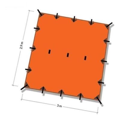 Dd hammocks tarp 3x3 - sunset orange
