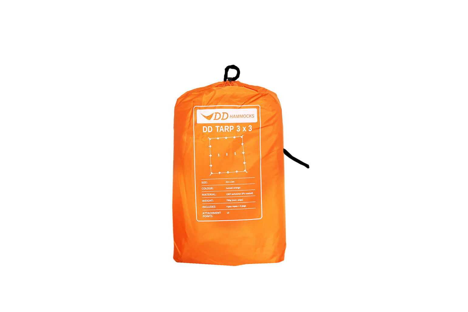 DD Hammocks Tarp 3x3 - Sunset Orange 5/6