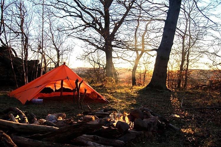 DD Hammocks Tarp 3x3 - Sunset Orange 2/6