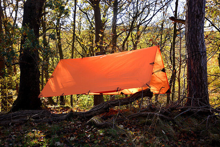 DD Hammocks Tarp 3x3 - Sunset Orange 4/6