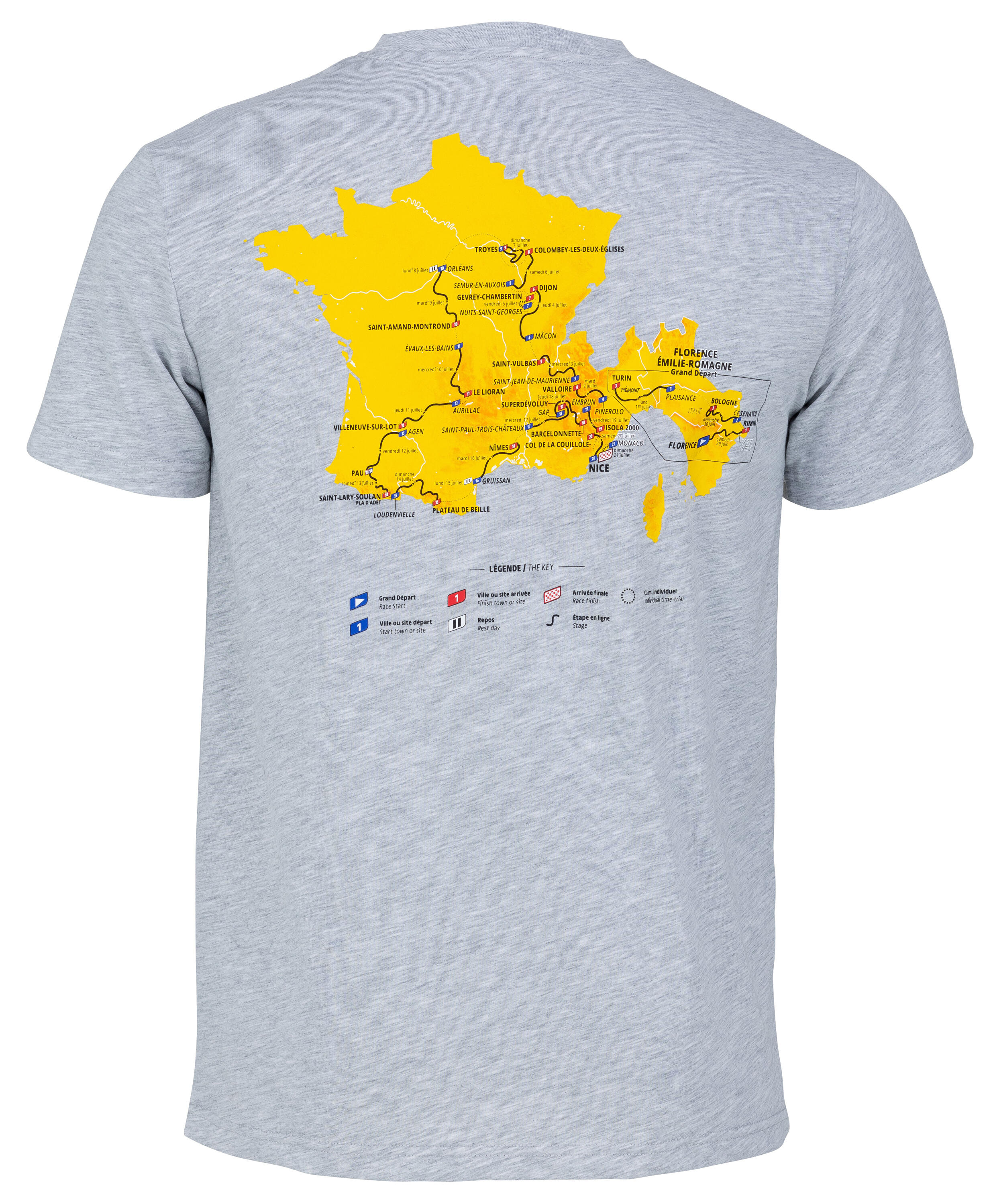 T-shirt Parcours 2024 TDF - Collection officielle Tour de France - Cyclisme 1/2
