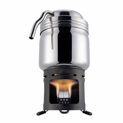 Camping Kaffeekocher Trockenbrennstoff Kochset Mini Kocher Edelstahl 200ml