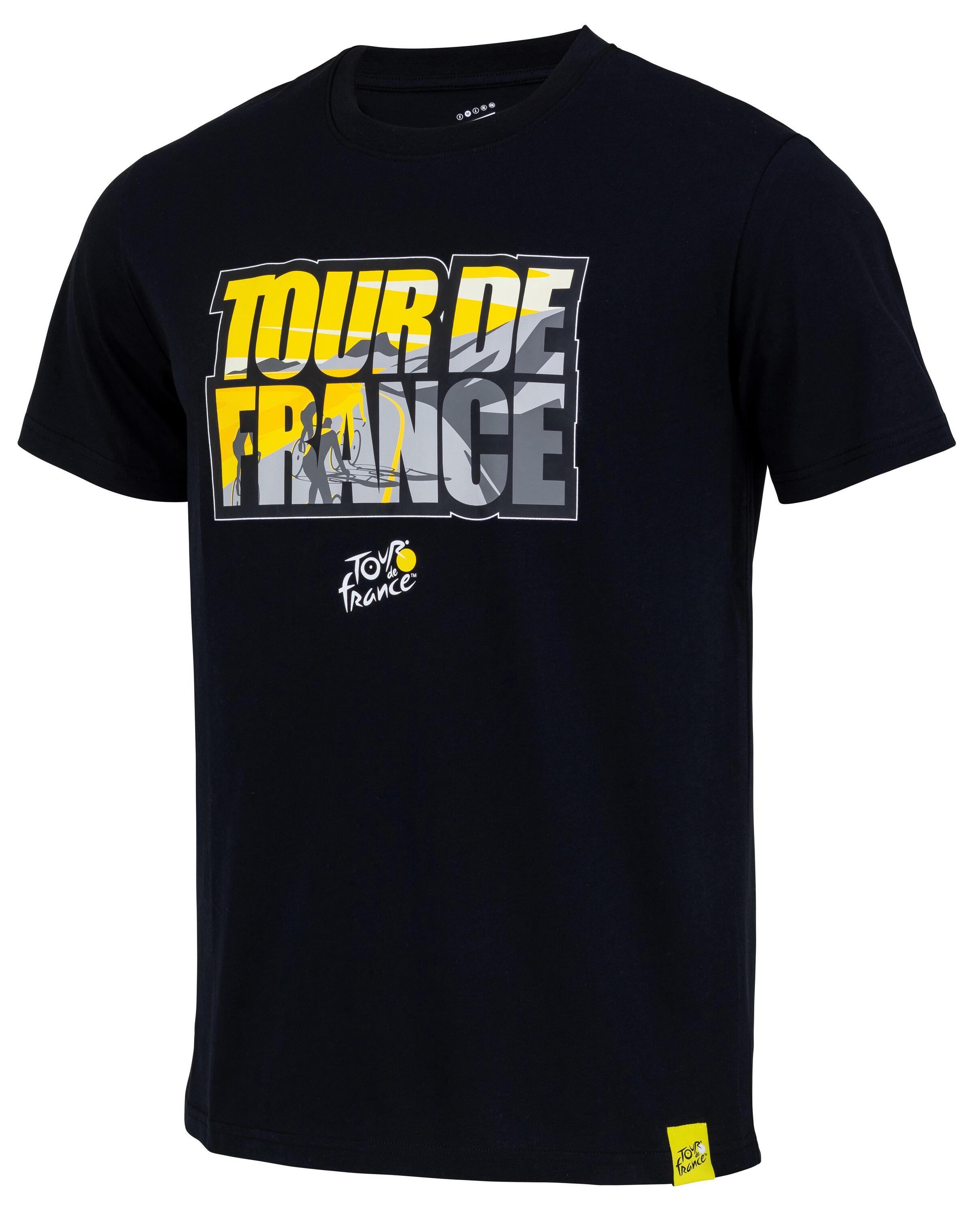 T-shirt Officiel Tour De France - Noir - 100% Coton - Taille L - Fabriqué En France