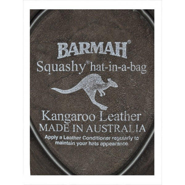 Barmah Hats Squashy Roo Crackle - Kangoeroeleer - Opvouwbaar