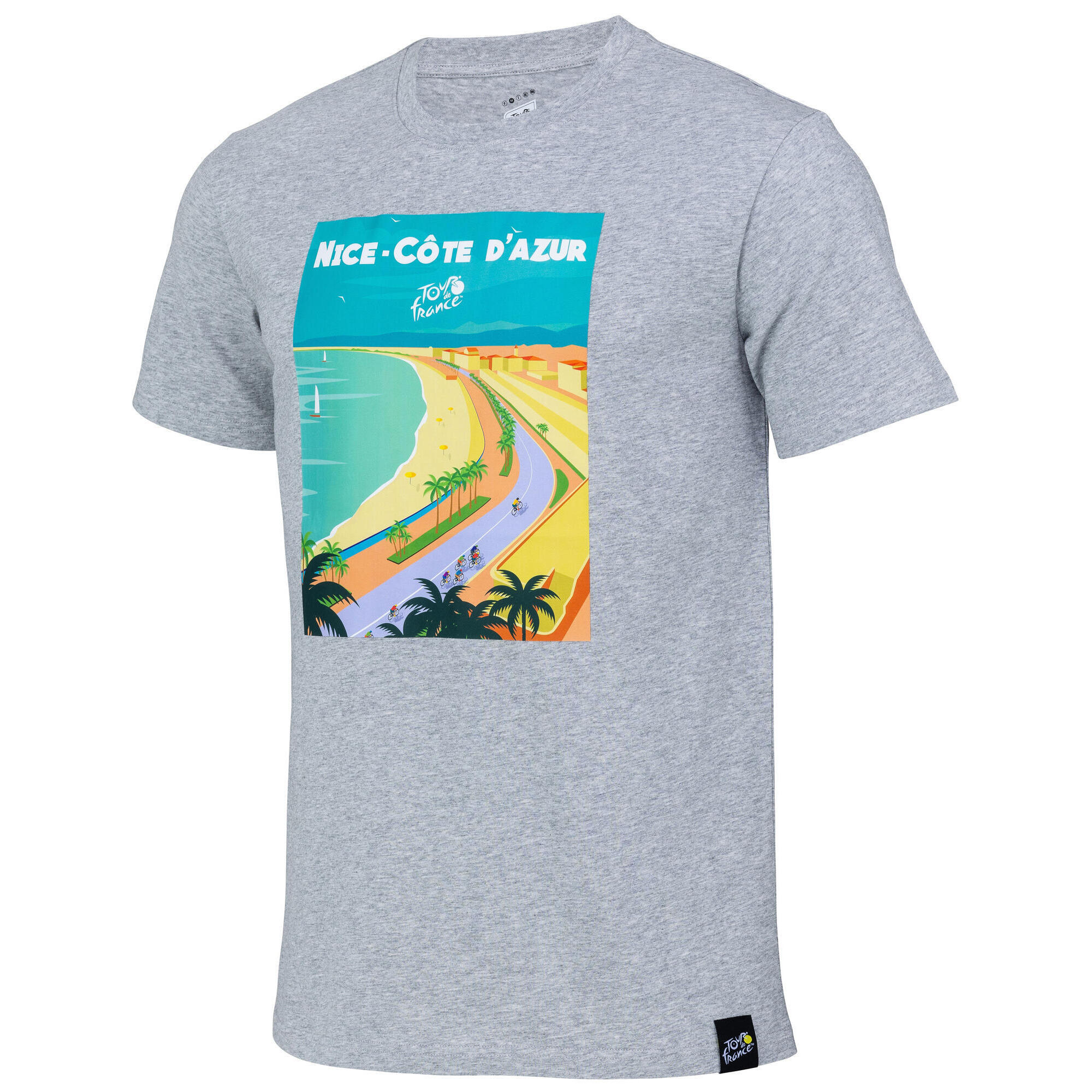Tour De France - T-shirt Nice Côte D'Azur - Collection Officielle Tour De France - Cyclisme - T-shirt Manches Courtes - Gris - 40 M - Decathlon