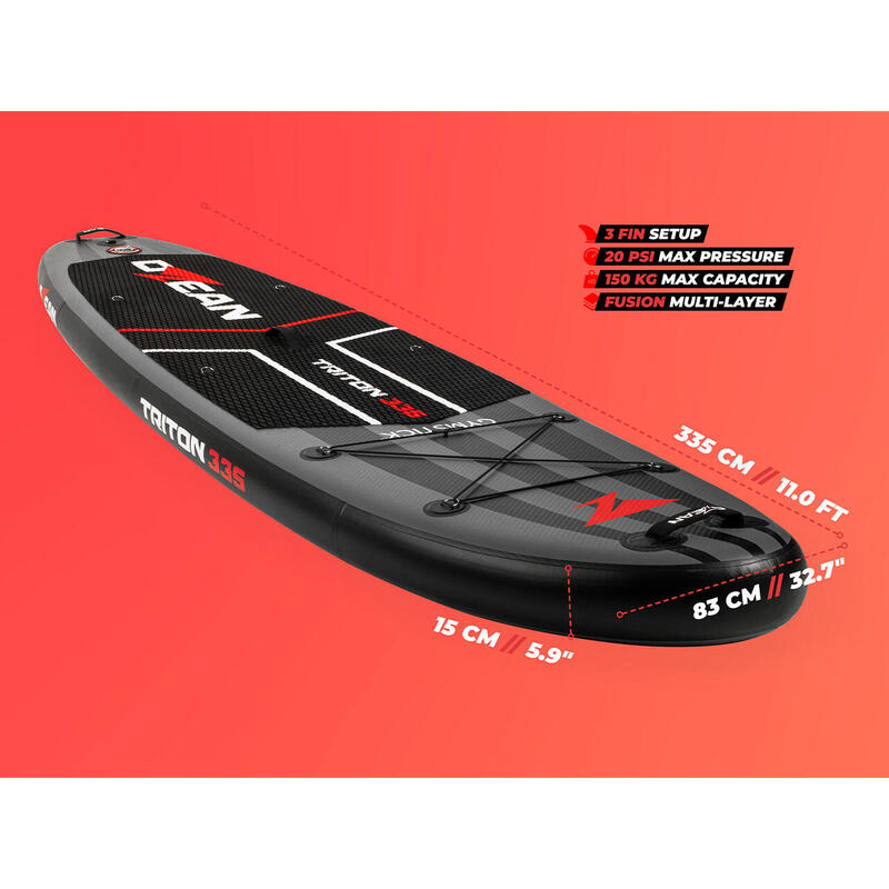 SUP-Board Stand Up Paddle - Ozean Triton 335 - mit Zubehör