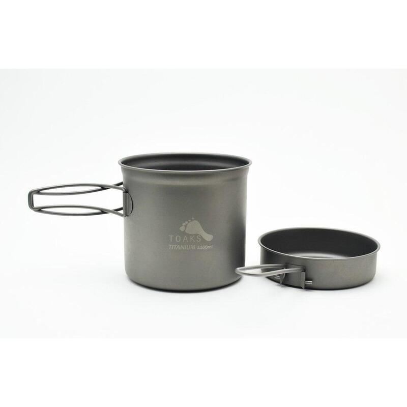 Toaks Titanium 1100ml Pan - Multifunctioneel deksel