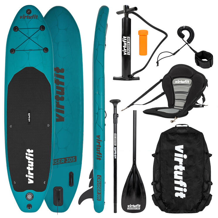 Supboard Cruiser 305 - Con sedile Kayak, accessori e borsa per il trasporto