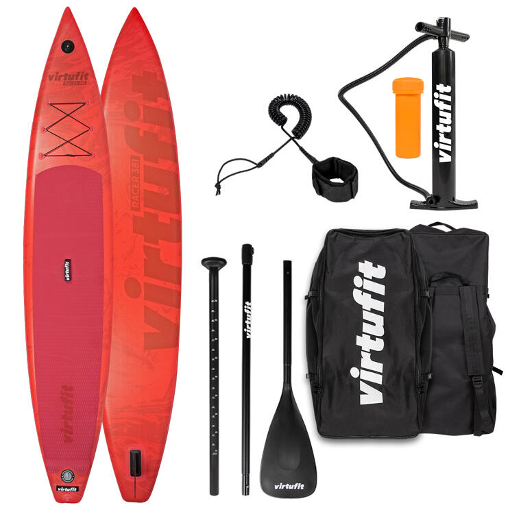 Supboard Racer 381 - Rood - Inclusief accessoires en draagtas