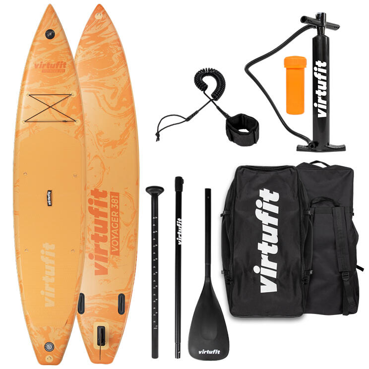 Supboard Voyager 381 - Oranje - Inclusief accessoires en draagtas