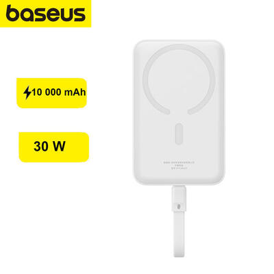 Baseus magnetische 10000mah powerbank 30w met usb-c kabel
