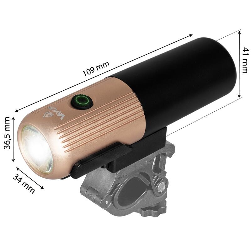 Cyklistické přední světlo VA0072 450lm akumulátorové
