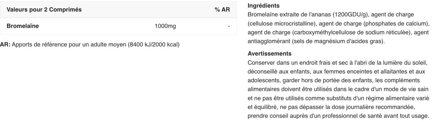 Bromélaïne - Bromelain - 90 Comprimés 2/5