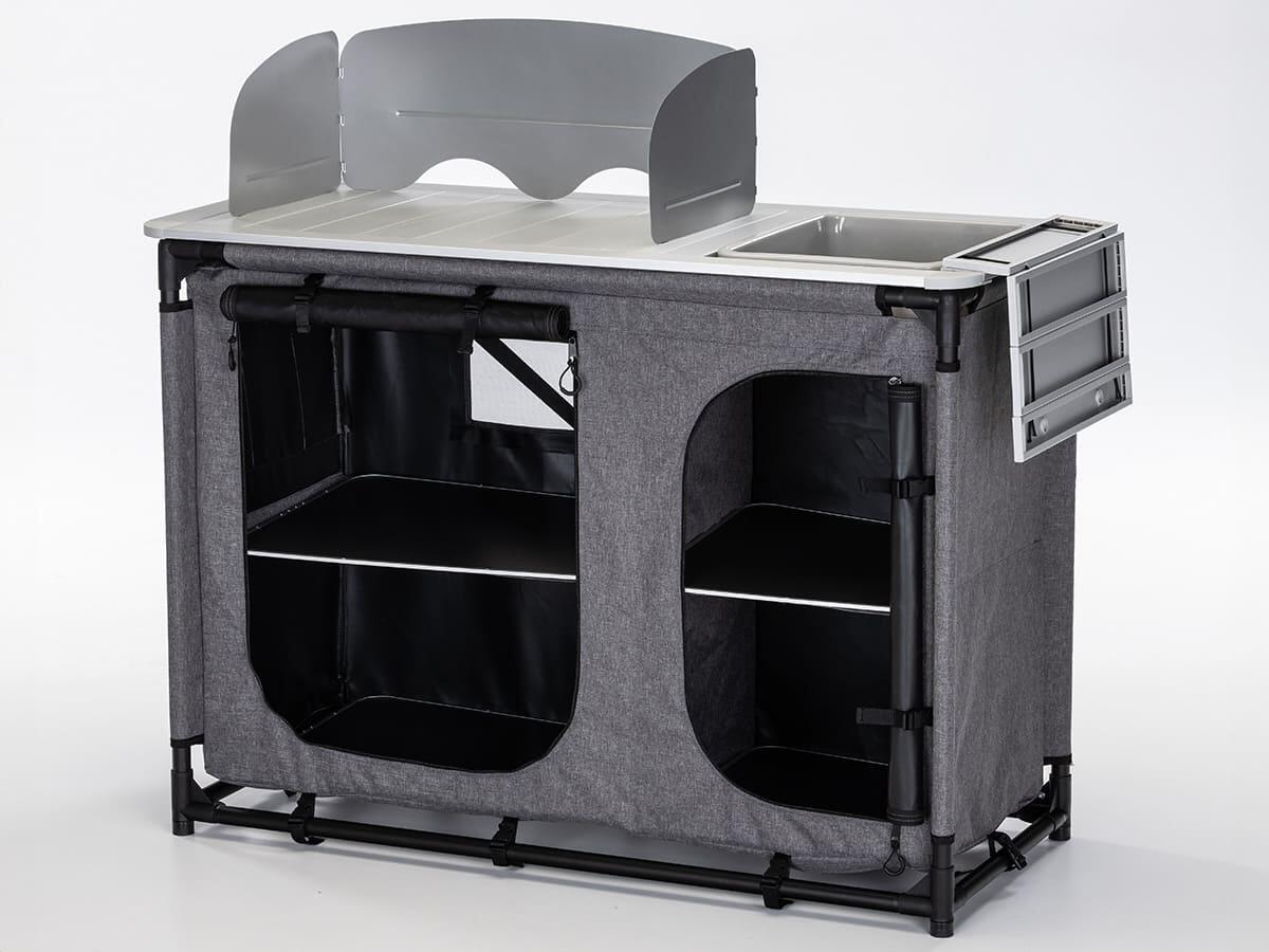 Campingkeuken - Ruoka - Opvouwbare campingkast met aluminium frame - Spoelbak 2/7