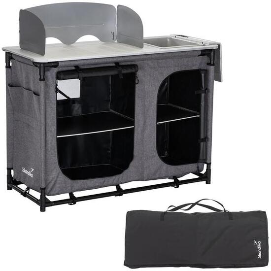 Cucina da campeggio - Ruoka - armadio da campeggio con struttura in alluminio