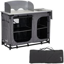 Meuble de cuisine camping - Ruoka - Armoire pliable avec structure alu - Évier