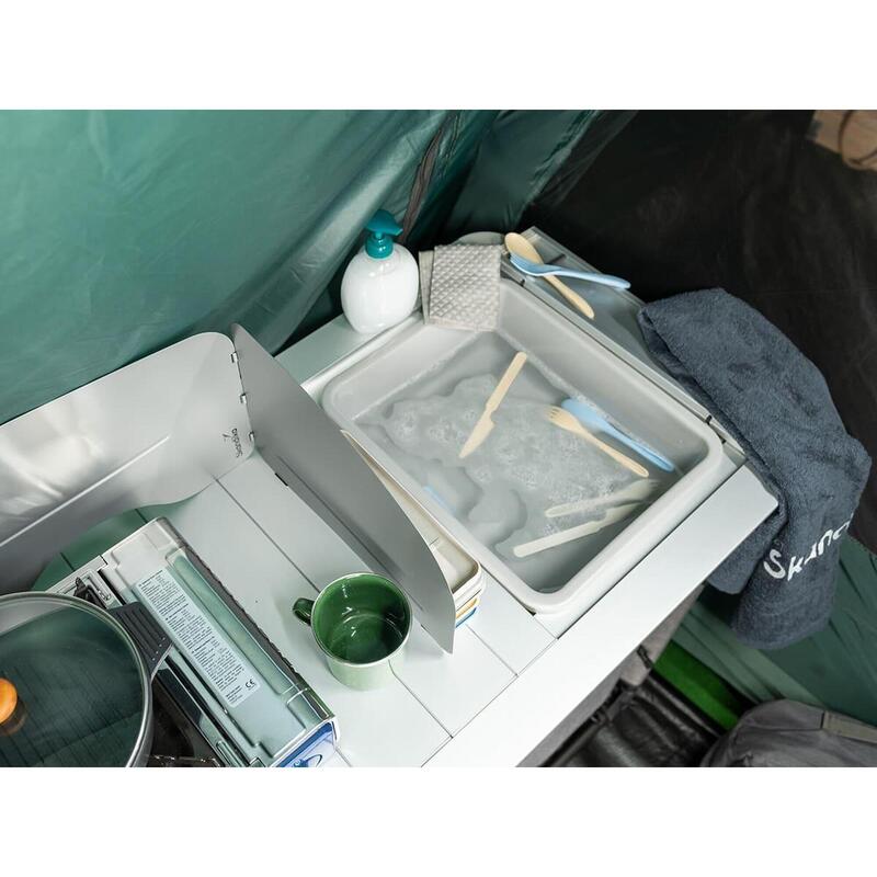 Cocina de camping - Ruoka - armario de camping con marco de aluminio - fregadero