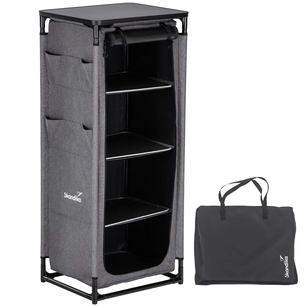Ruoka Camping Cupboard – Tall Cabinet, Tool‑Free Slot‑In System, 140 cm