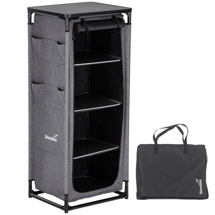 Campingschrank - Ruoka - Hochschrank - Stecksystem ohne Werkzeug - 140 cm hoch