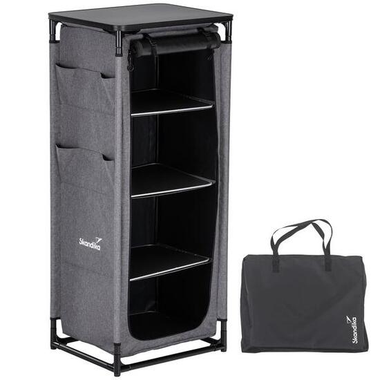 Campingschrank - Ruoka - Hochschrank - Stecksystem ohne Werkzeug - 140 cm hoch