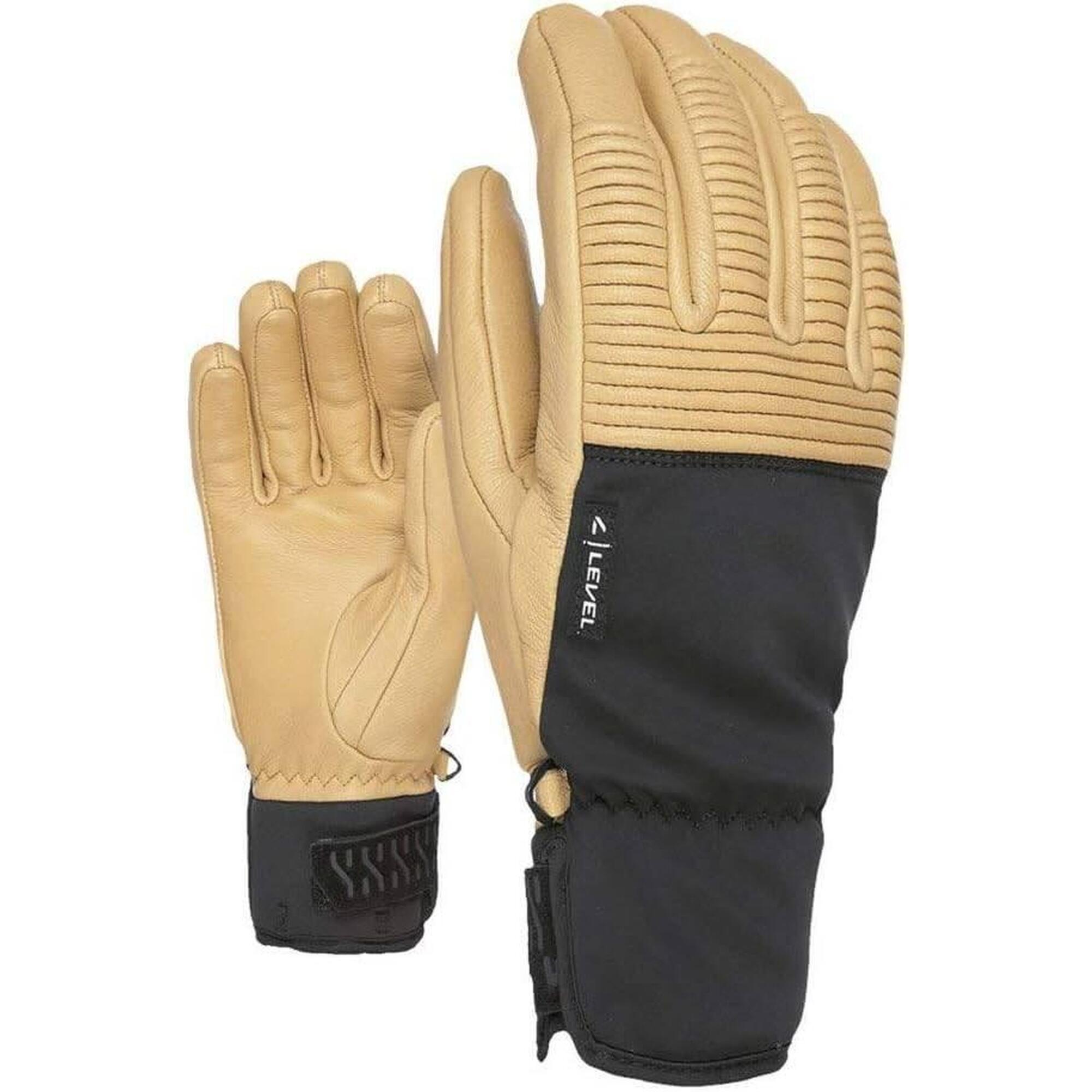 Level - Gants De Ski Pour Hommes Level Wrangler - Gants - Beige|noir - S - Decathlon