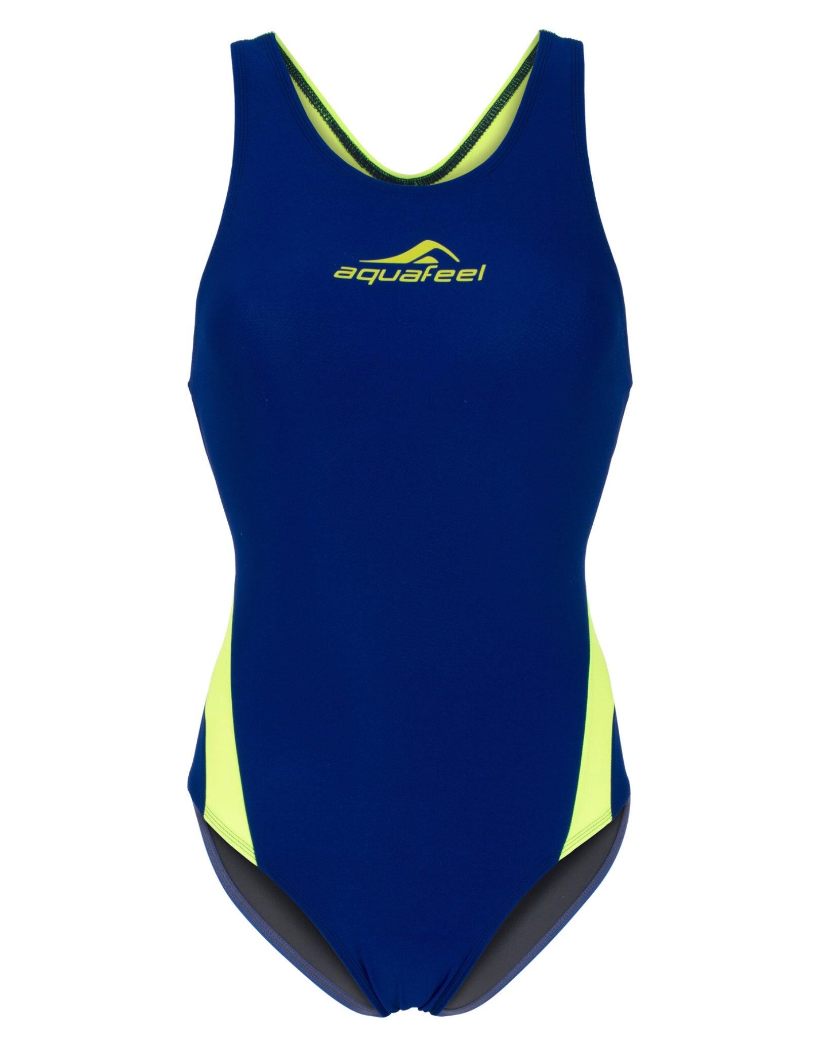 AQUAFEEL Aquafeel Sporty Racerback Swimsuit - Navy/Neon Green