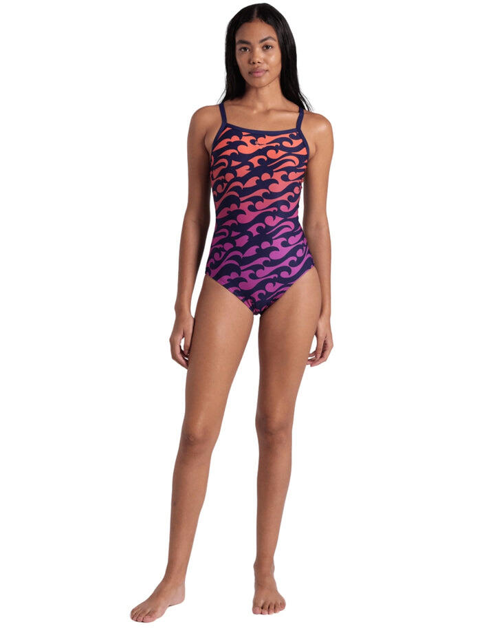 Arena Surfs Up Lightdrop Back Swimsuit - Navy/Red 4/5