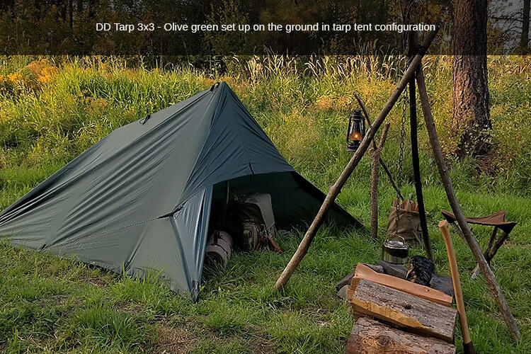 DD Hammocks Tarp/ Abdeckplane 3x3 - Olivgrün 3/6