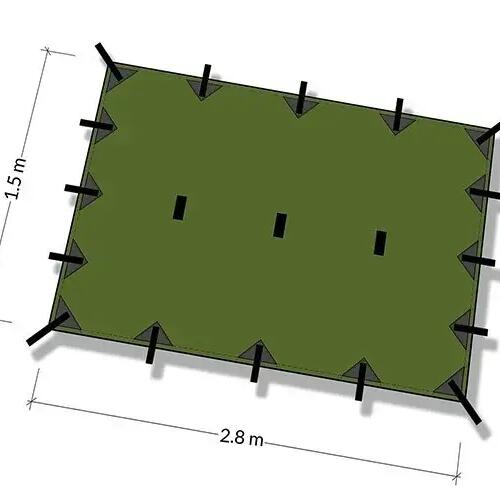 Платно Tenda S Оливково зелено 280x150 см