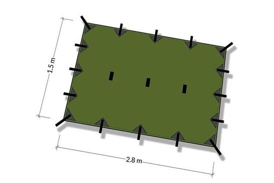 DD Hammocks Superlight Tarp S - Vert olive