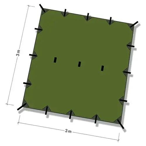 Тента Tenda 3x3 m DD Hammacks маслиненозелена