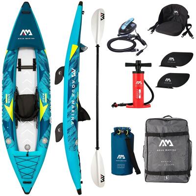 Kayak gonfiabile AQUA MARINA STEAM 312 2022 1xKP-1 + Pompa elettrica STAR 7