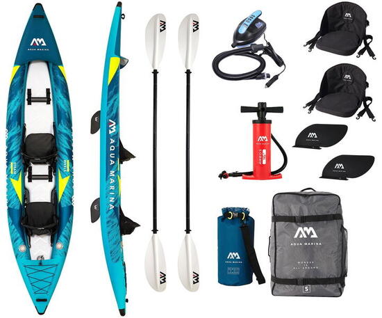 Kayak gonfiabile AQUA MARINA STEAM 412 2022 2xKP1 con pompa elettrica STAR 7