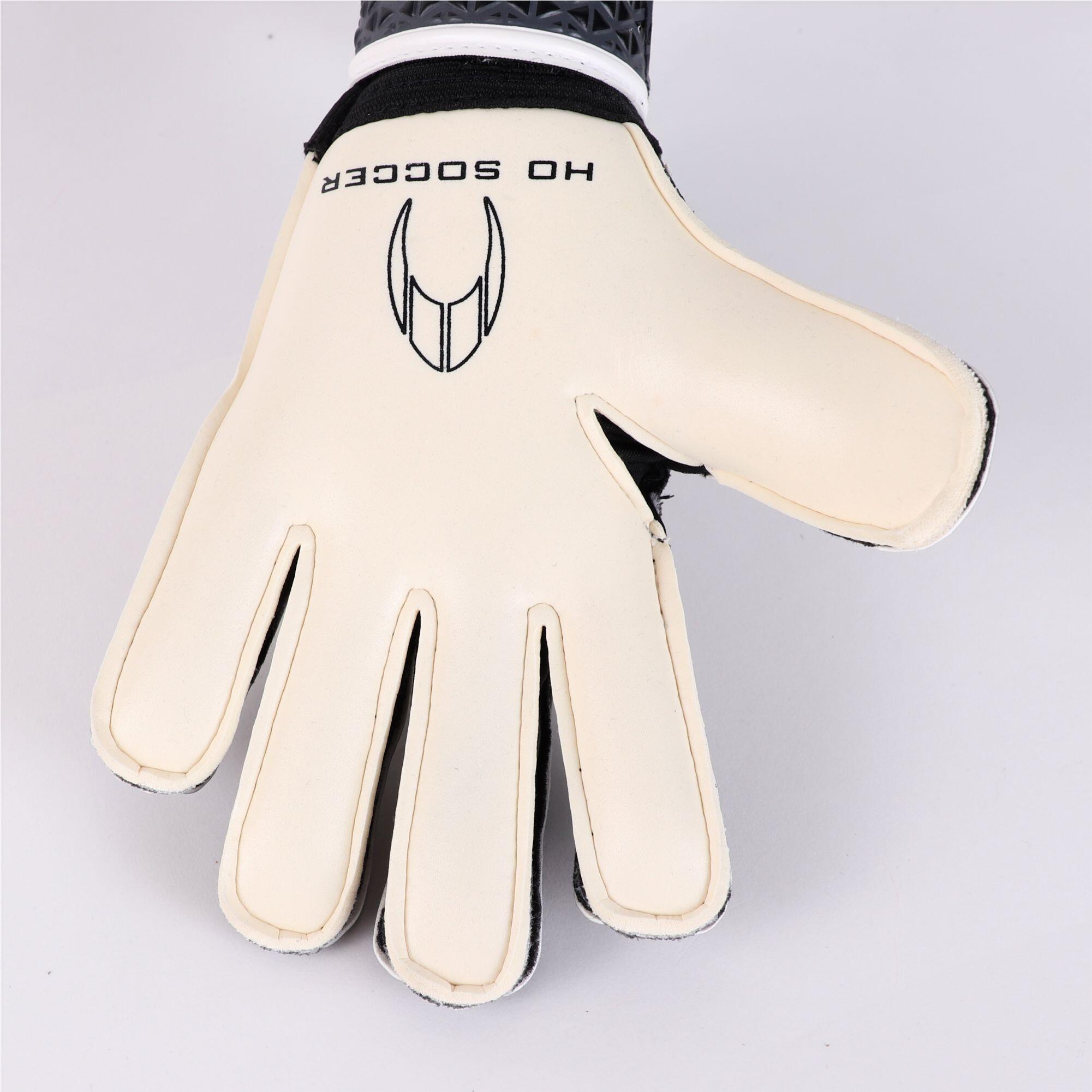 Guantes De Portero HO Soccer Game Para Niños | Palma De Espuma Sintética, Corte Negativo, Negro/Rojo