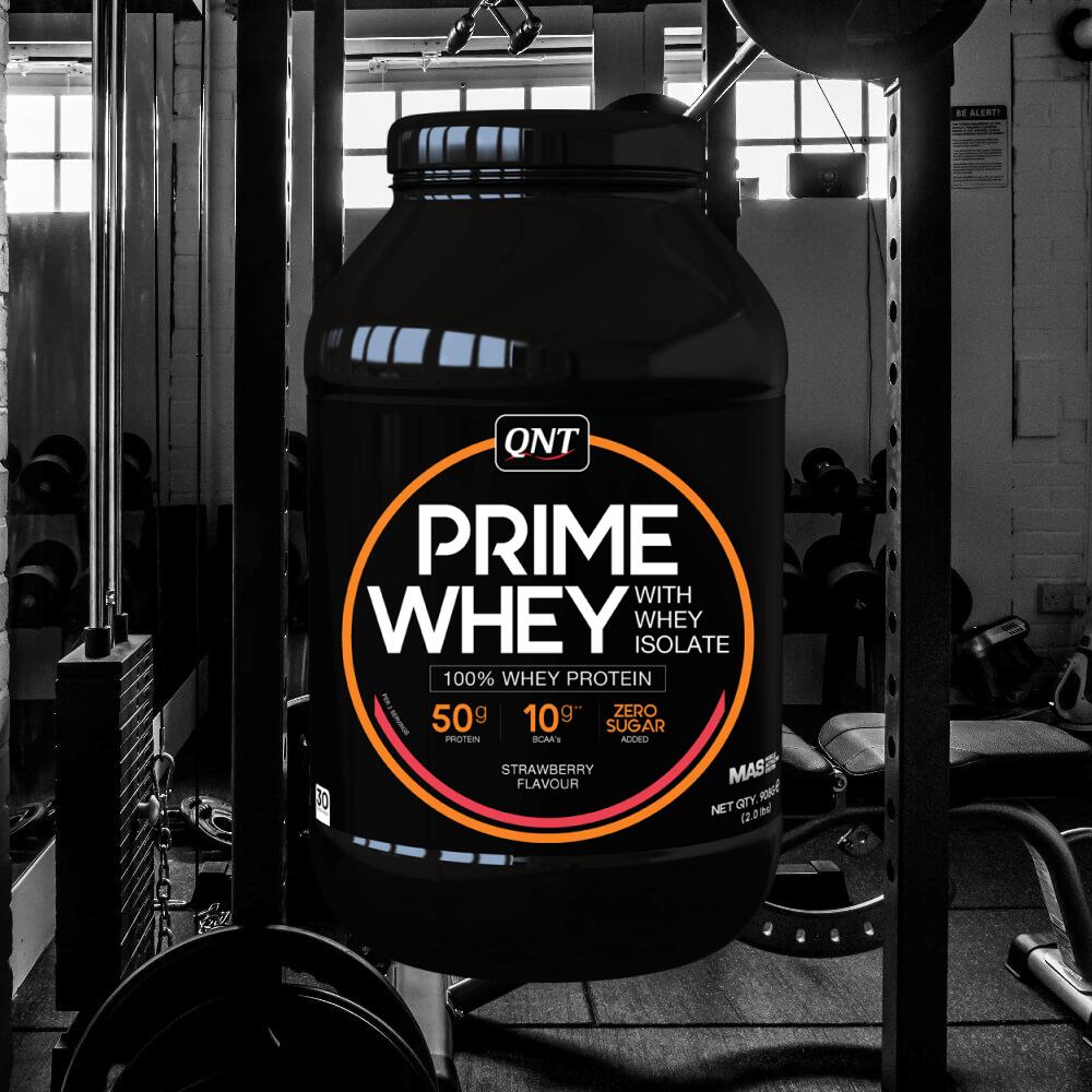 PRIME WHEY- 100 % Whey Isolate &amp;amp; Concentrate Blend - Strawberry - 908 g 4/5
