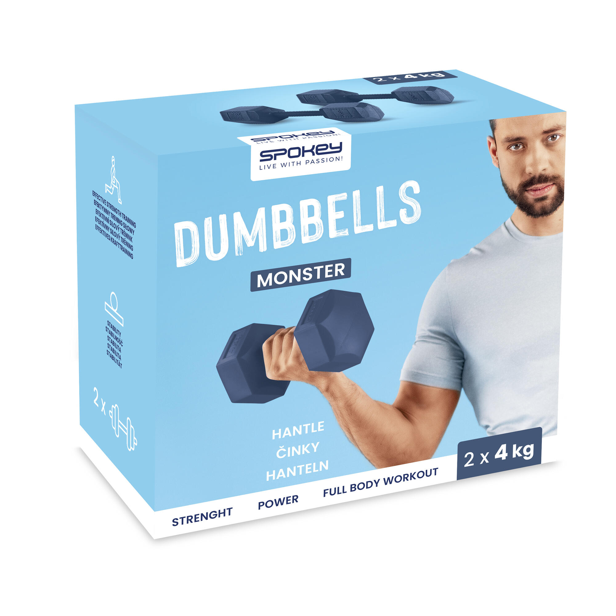 Set di manubri Spokey Monster 2 x 4 kg 7/7