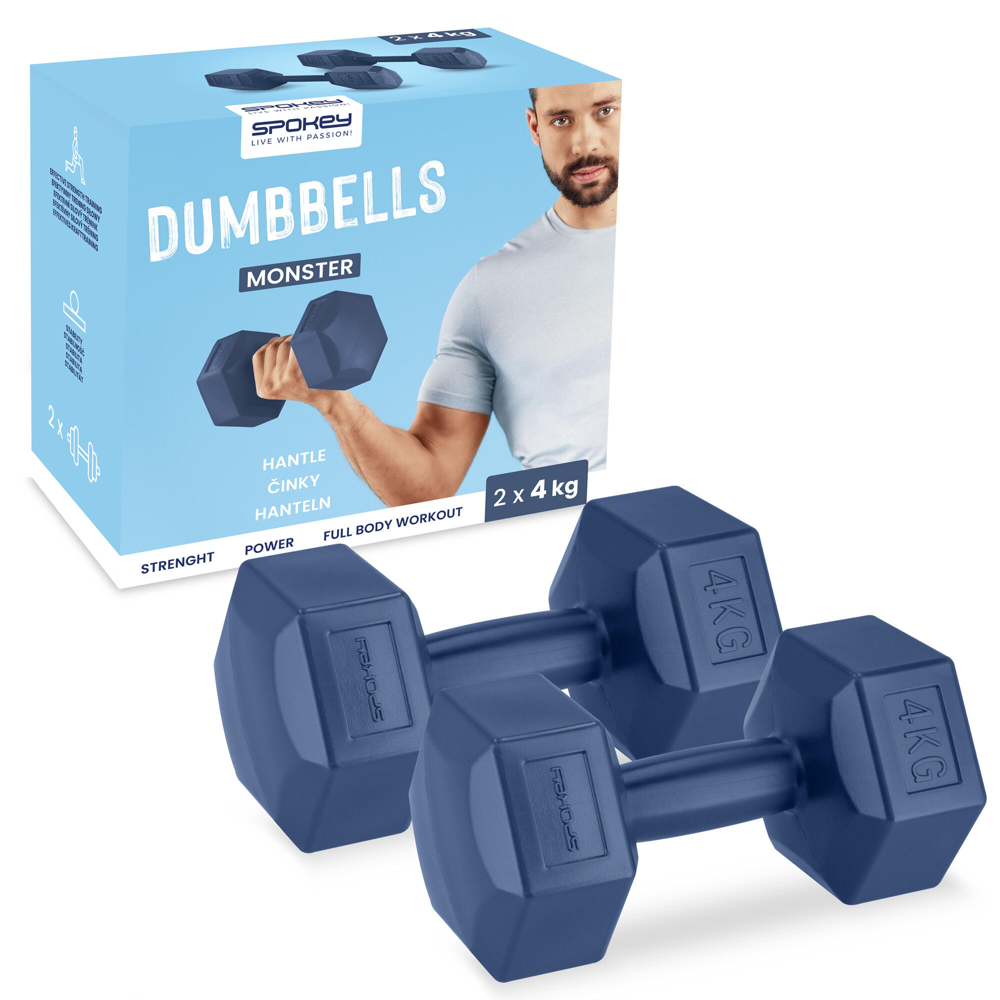 Set di manubri Spokey Monster 2 x 4 kg 6/7