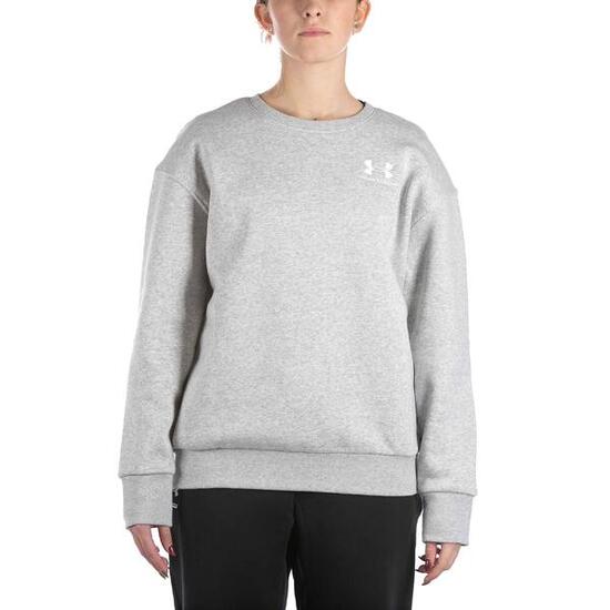 Under Armour Essential Fleece Crew Graues Sweatshirt Dame