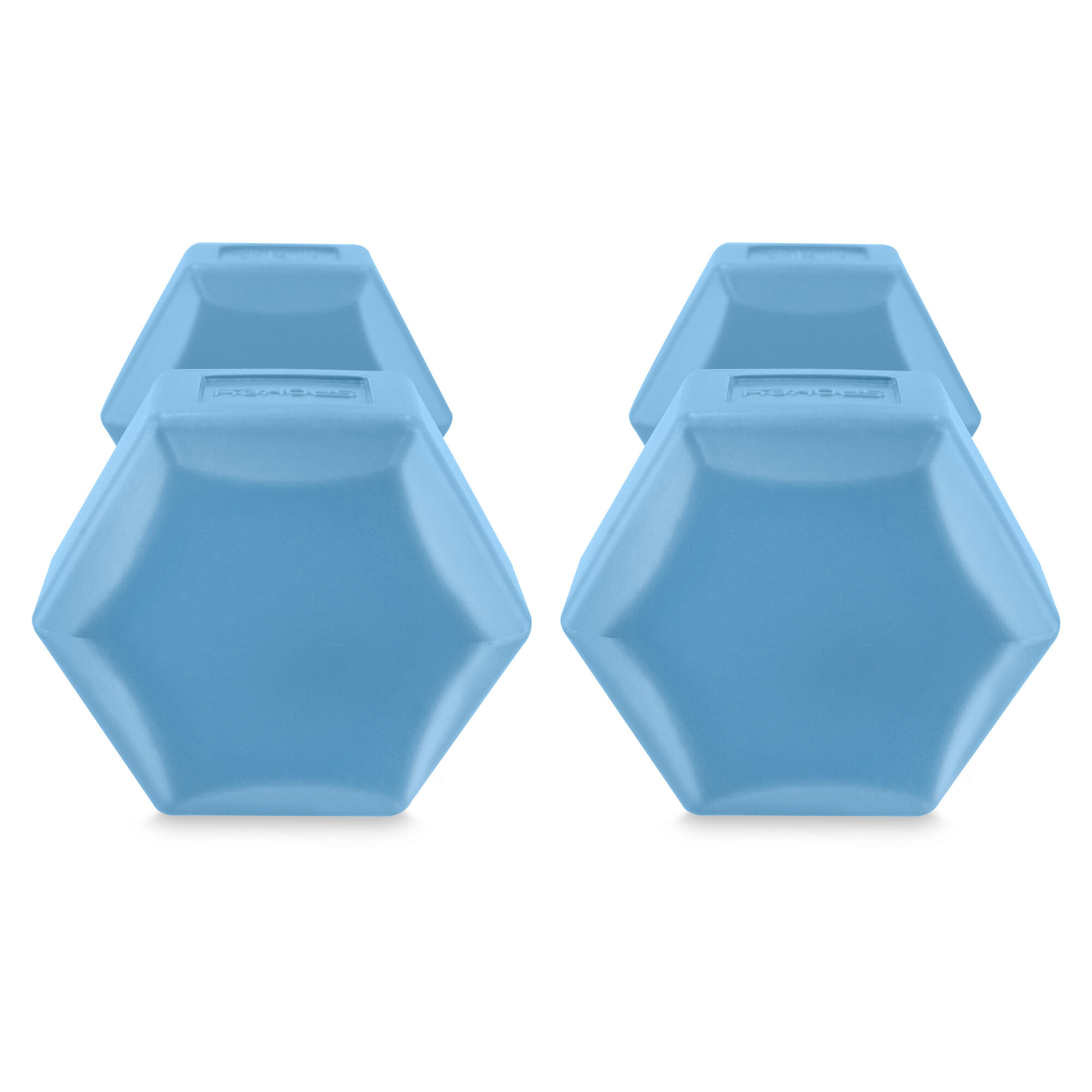 Hexagonale halters set 2x 2kg lichtblauw MONSTER 3/7