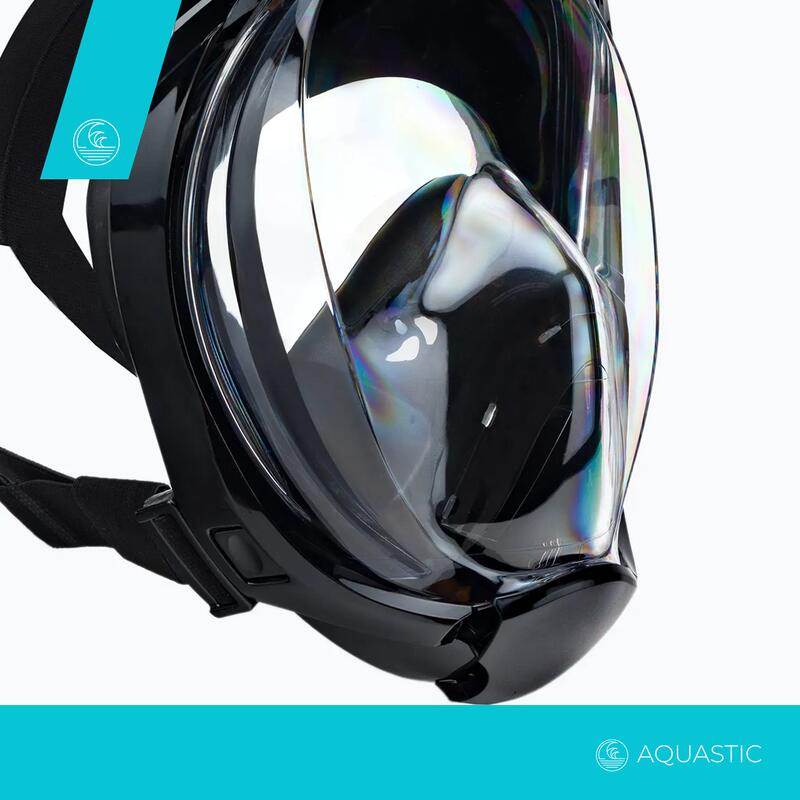 Zestaw do snorkelingu AQUASTIC Maska Fullface + Płetwy
