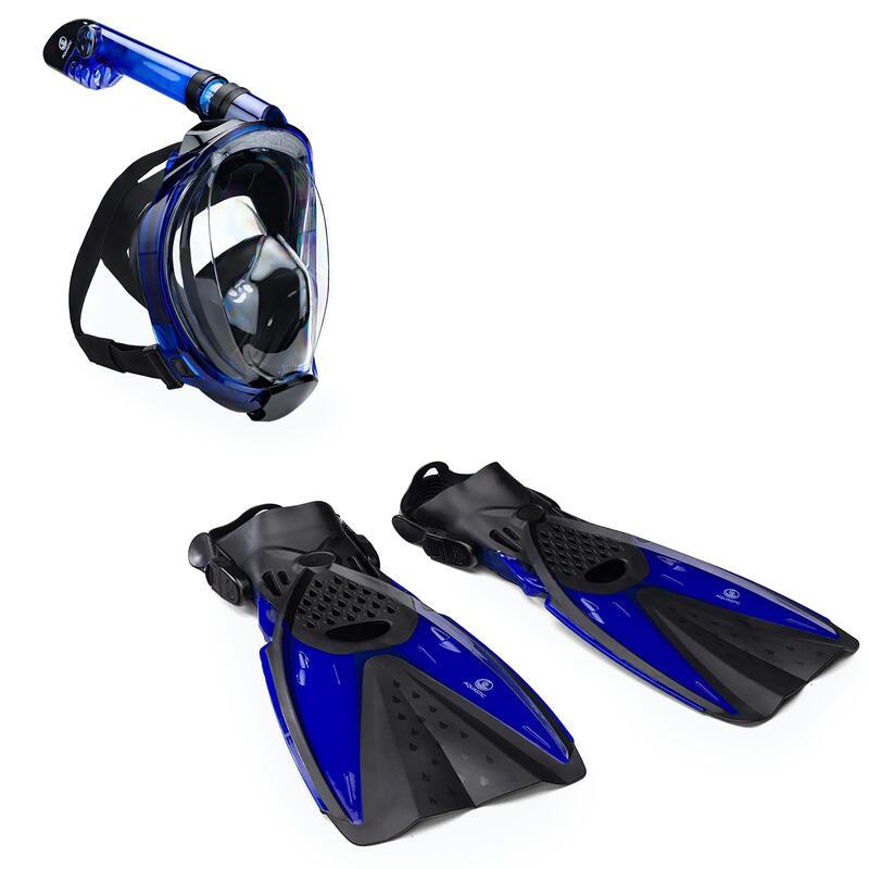 AQUASTIC snorkeling készlet Fullface maszk + uszonyok